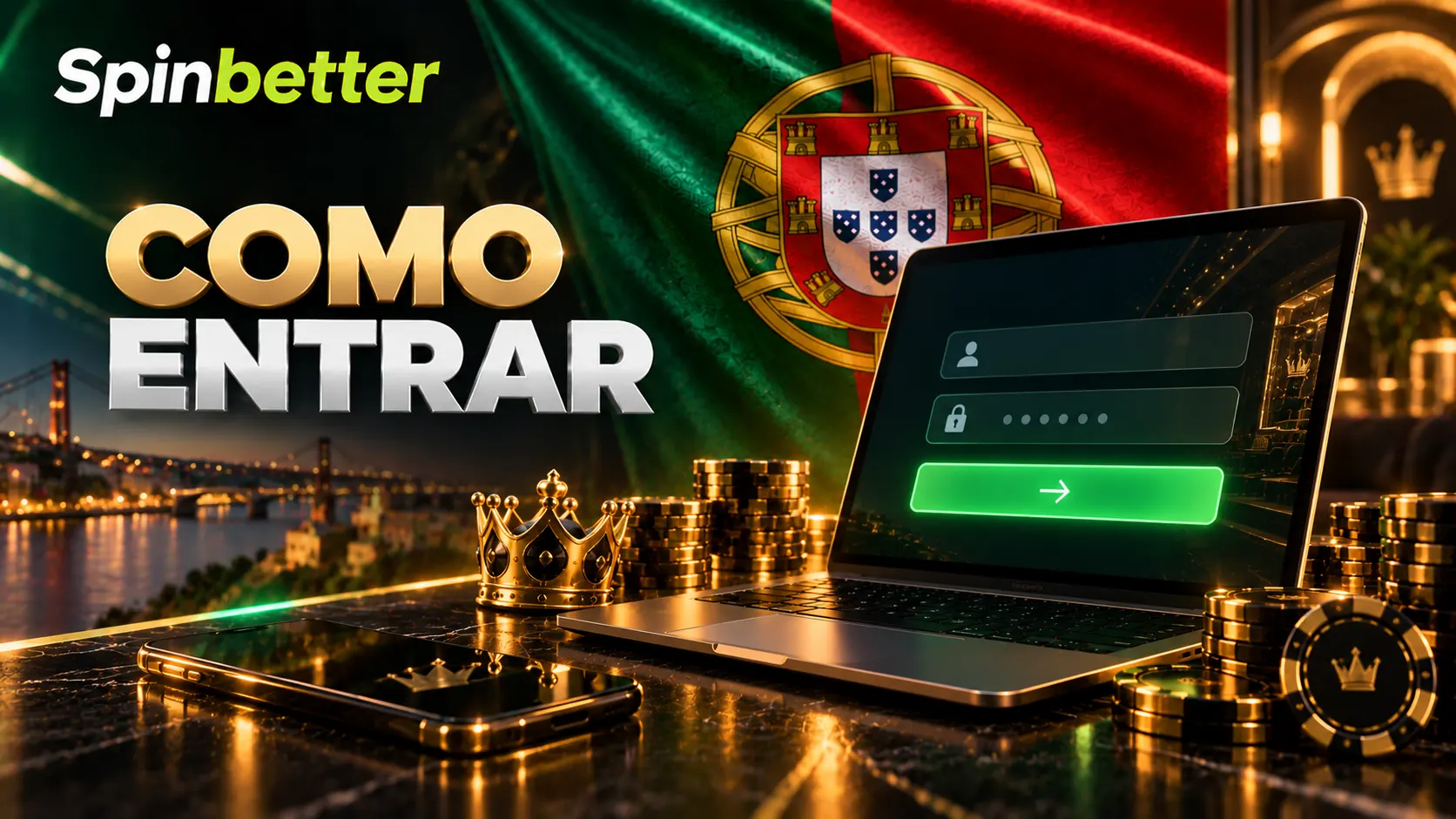 Formulário de acesso à conta, com utilizador e palavra-passe
